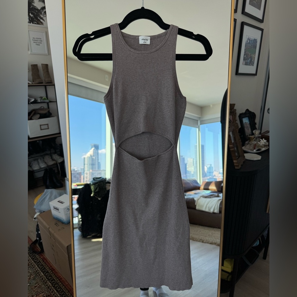 Aritzia Cut Out Knit Tank Mini Dress - Small